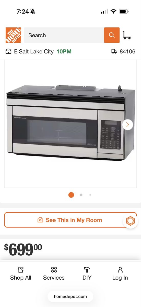 30 In. 1.1 Cut Ft. 850 Watt Over The Range