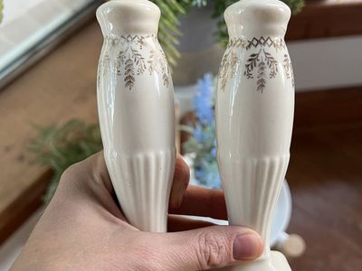 Vintage 22 K Gold Salt & Pepper Shakers