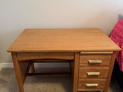 Vintage Oak Wood Desk
