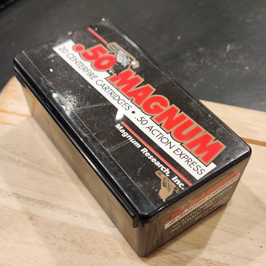 box Magnum Research .50mag Action Express JSP Ammo