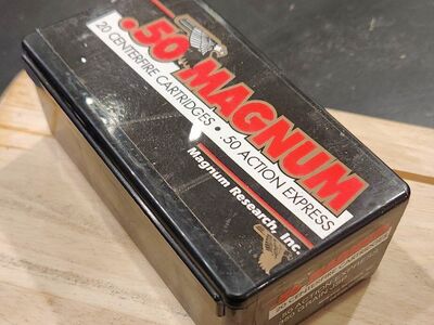 box Magnum Research .50mag Action Express JSP Ammo