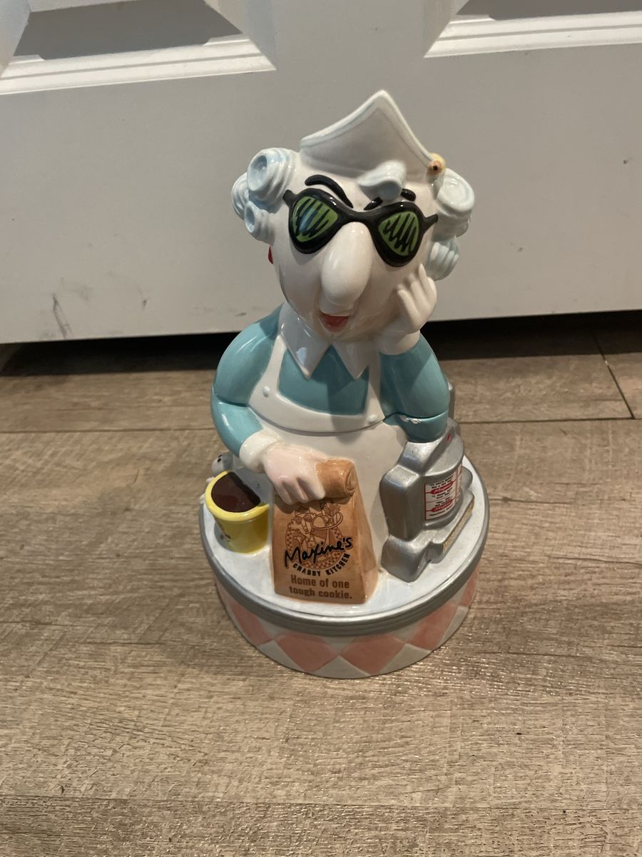Vintage Maxine's Crabby Kitchen Ceramic Cookie Jar - Home of One Tough Cookie
