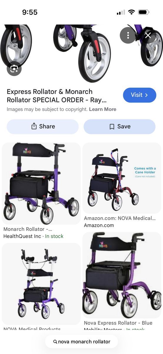 Nova Monarch Rollator Seat-Walker-NEW