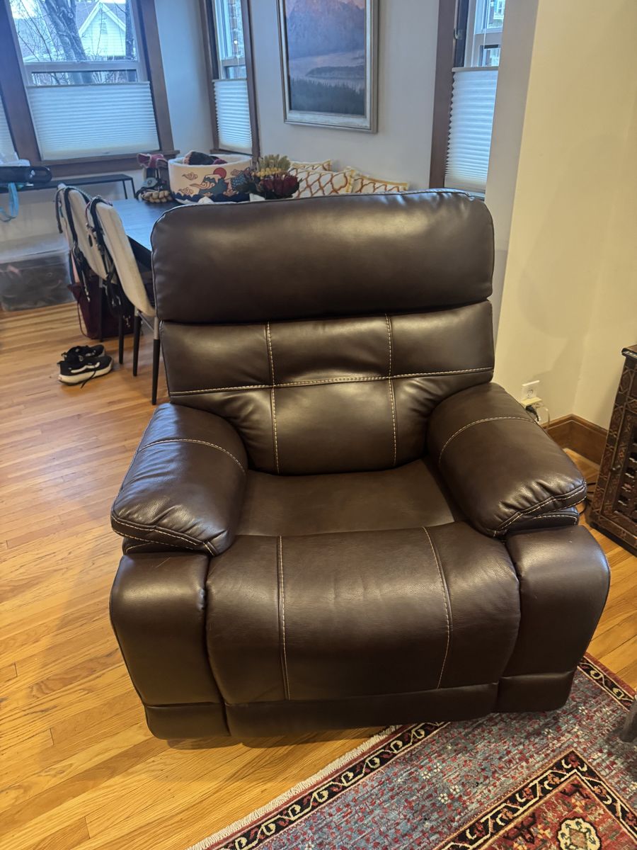 Leather Lazy Boy recliner