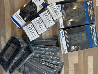 Assorted black GFCI, outlets, & plates $50 OBO