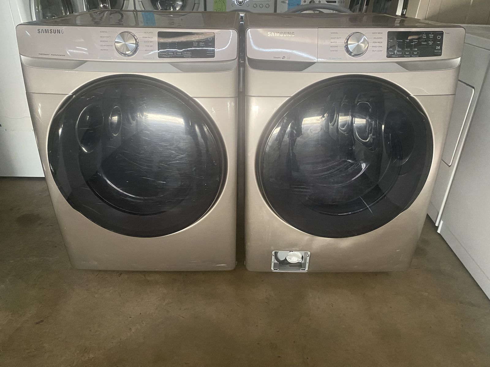 Samsung steam washer and 3 prong electric dryer