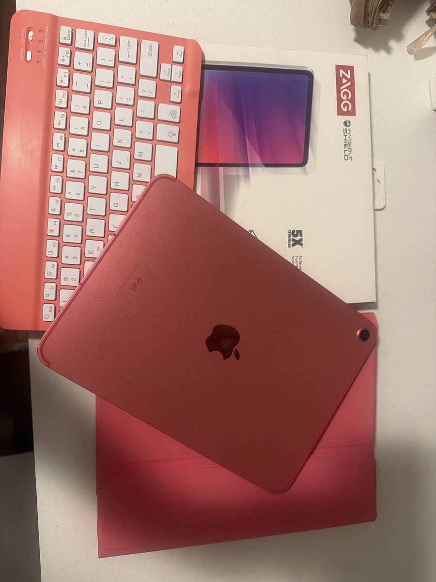 Pink ipad comes with all