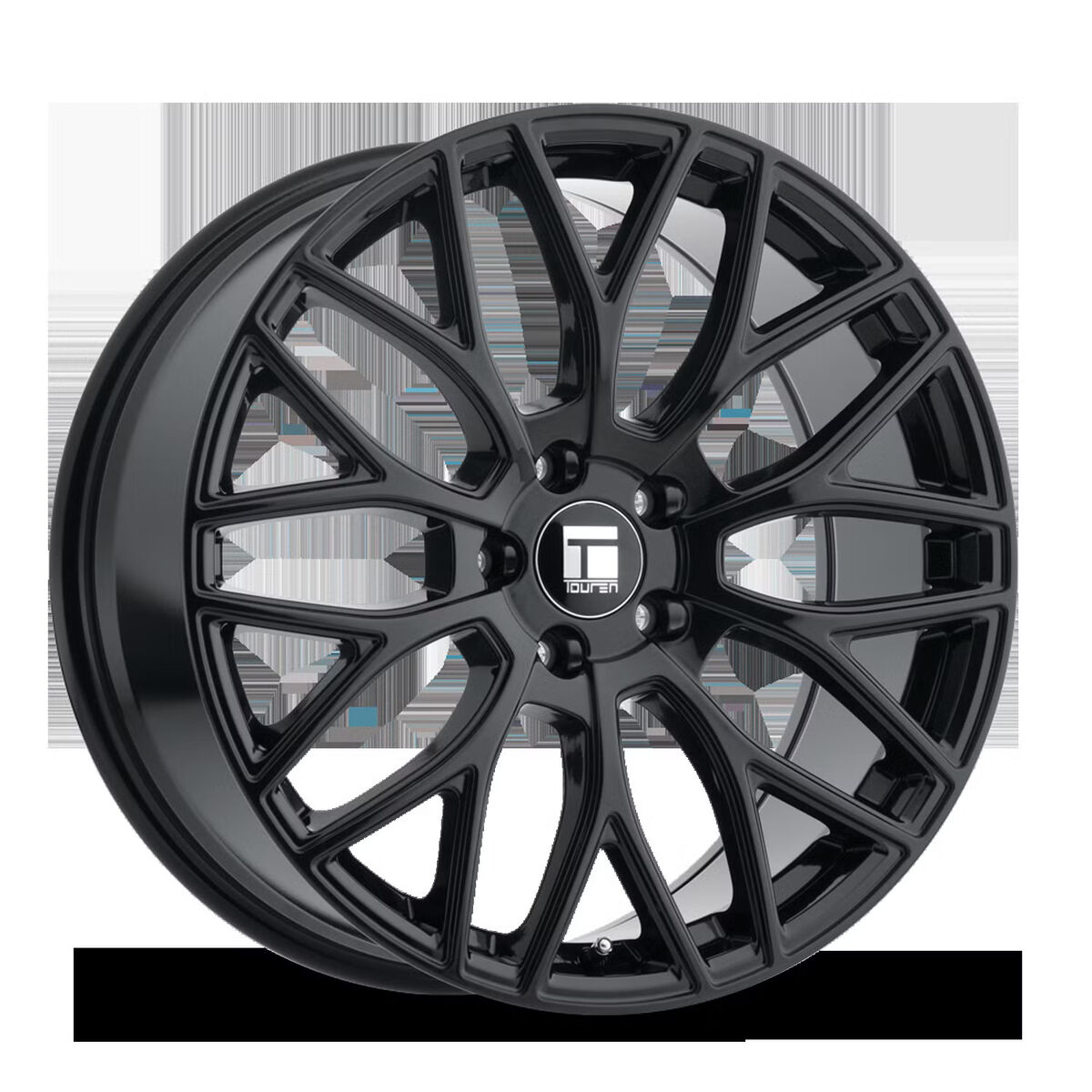 Touren TR76 Gloss Black Wheel (1 Wheel Rim); 19x8.5; 35mm Offset (84-01 Jeep Cherokee XJ, etc.)