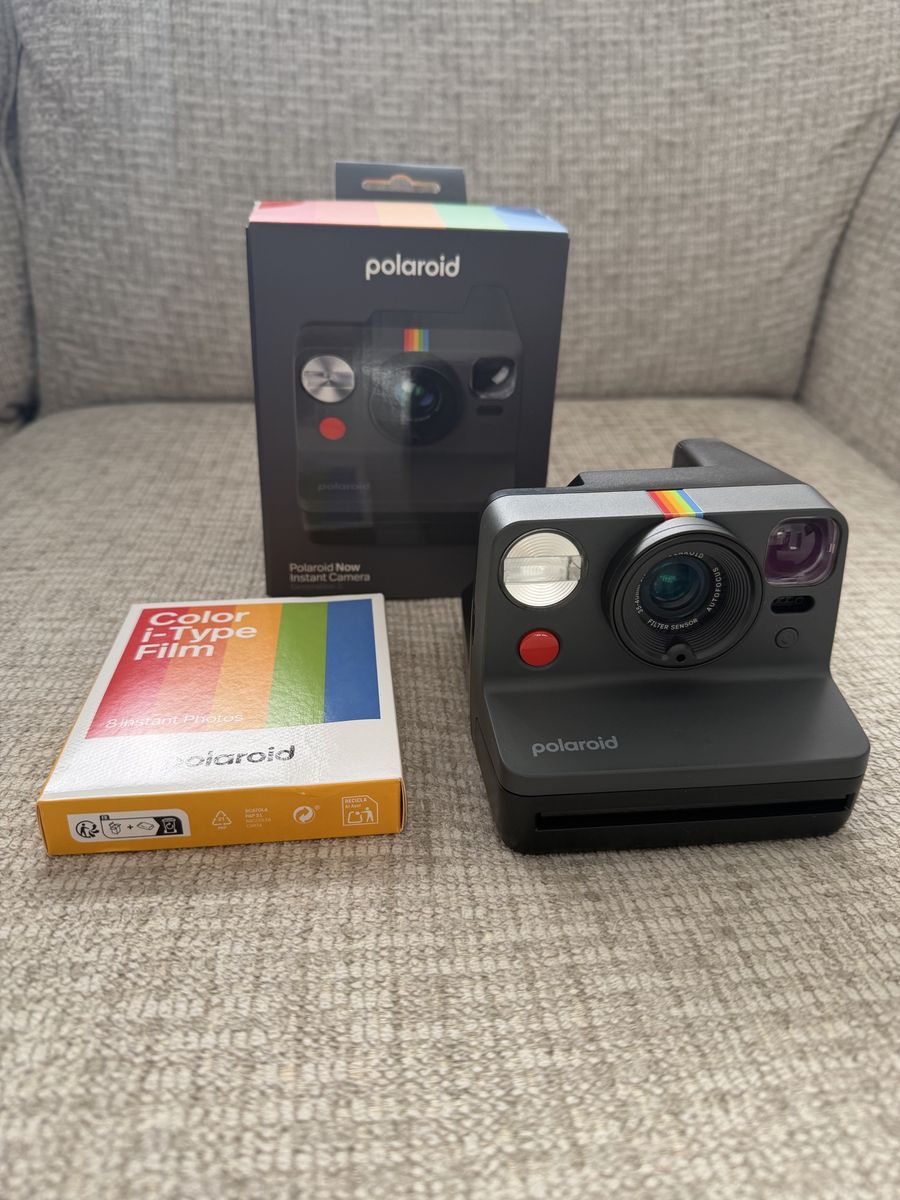 Polaroid Now Instant Camera - i-Type Film Compatible - Black - Includes Color i-Type Film