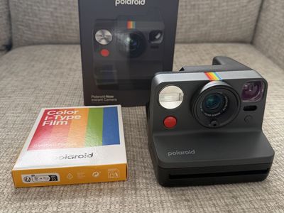 Polaroid Now Instant Camera - i-Type Film Compatible - Black - Includes Color i-Type Film