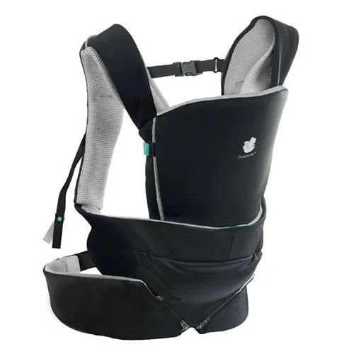 Original Cococho Front & Back Baby Carrier - Ergonomic with Hip Seat, Black/Gray