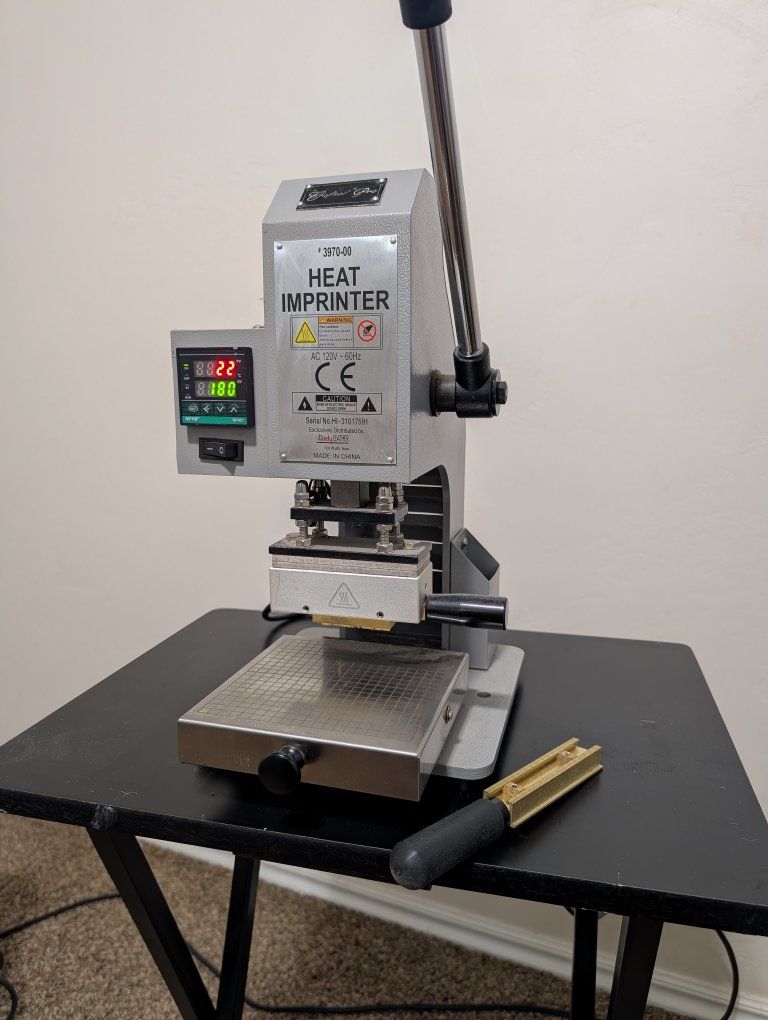 Leather heat stamping machine