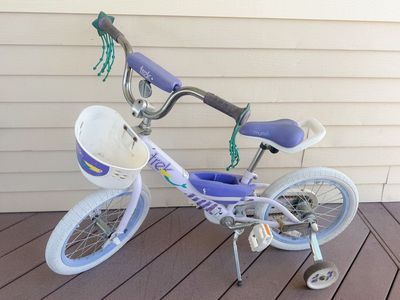 Girls Trek bike with training wheels