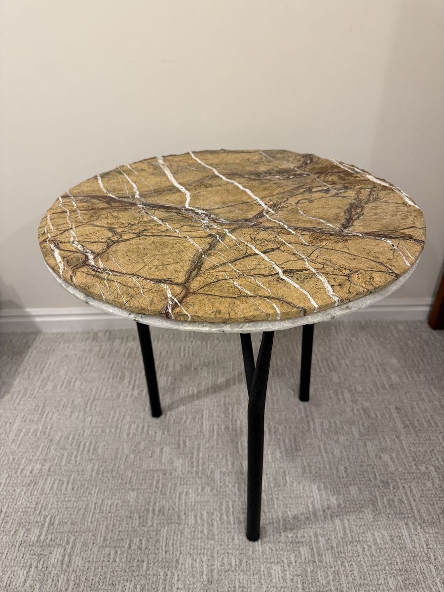 Stone and Iron side table