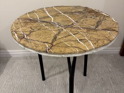 Stone and Iron side table