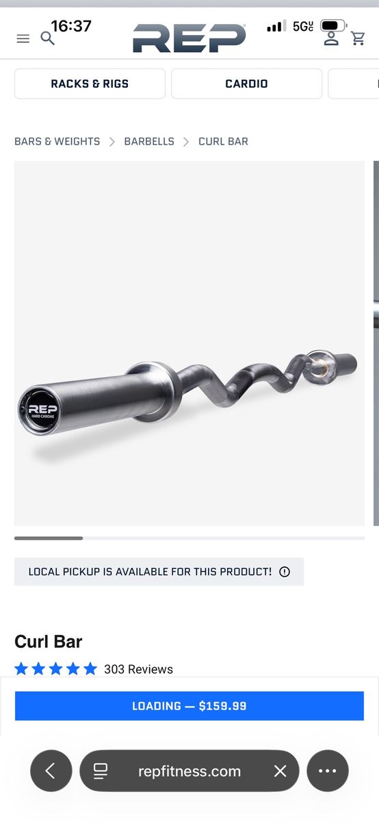 Curl bar