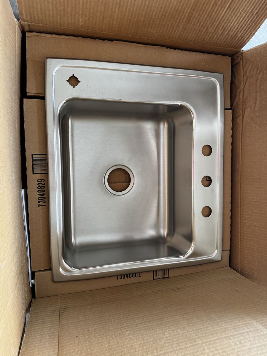 ELKAY Stainless Steel Drop-In Single Bowl Kitchen / Utility Sink.