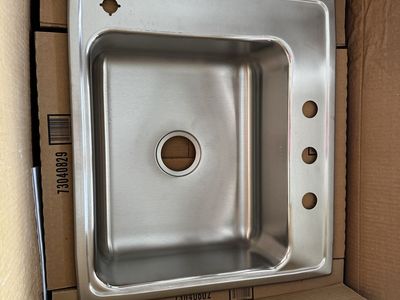 ELKAY Stainless Steel Drop-In Single Bowl Kitchen / Utility Sink.