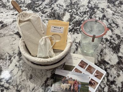 Ballerina Farm "Willa" Sourdough Starter Kit with Banneton, Jar & Recipe Book