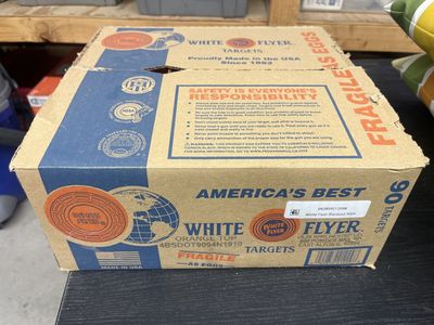 White Flyer Blackout Clay Targets - 90 Pack Orange Top - America's Best Shooting Practice