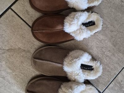 Brand new genuine suede slippers