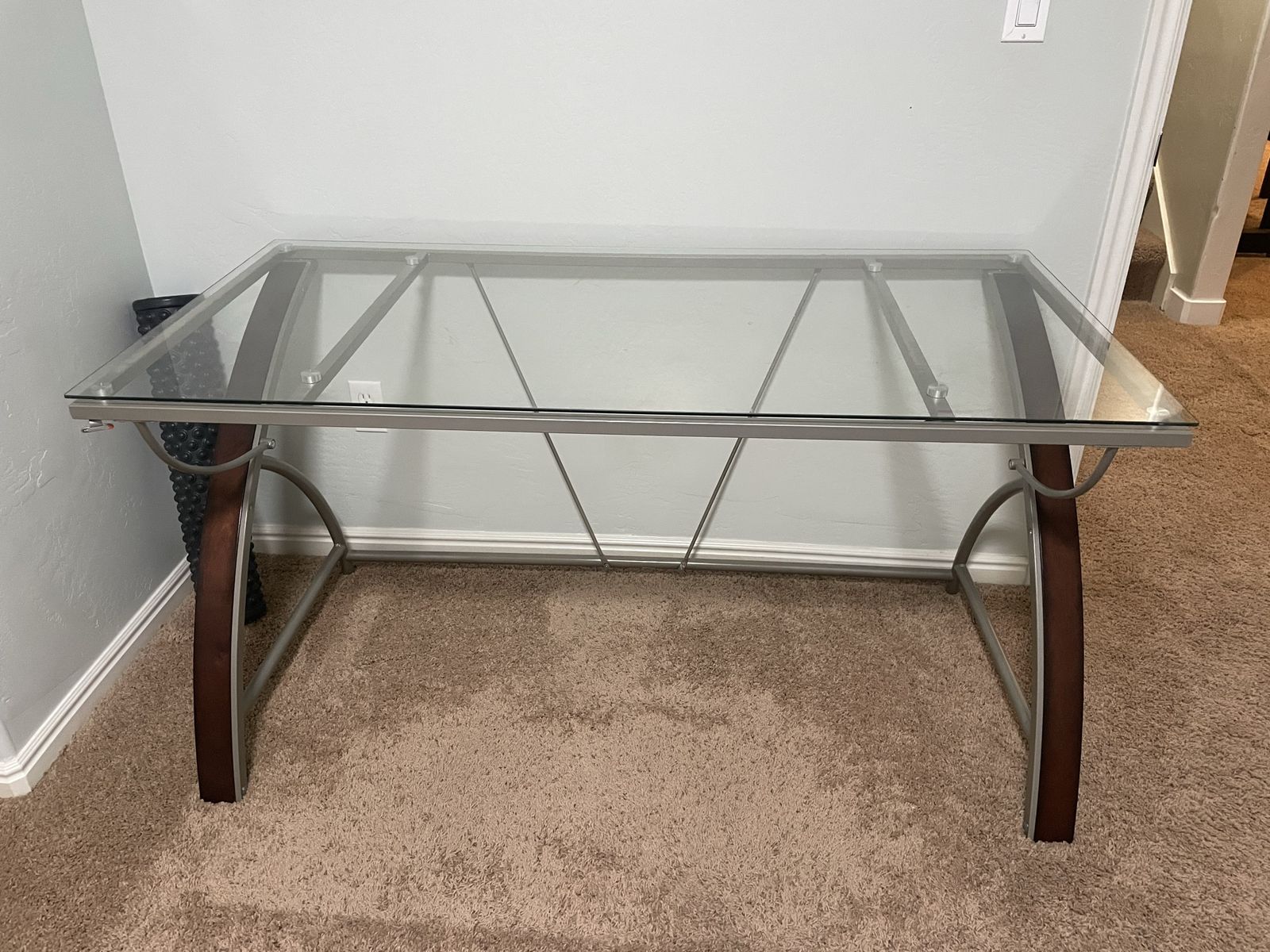 Glass top desk