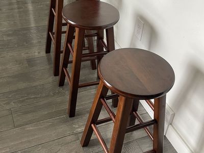 3 Sets Of Solid Wood Barstool