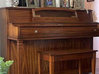 Baldwin Classic Upright Piano - Walnut Finish with Matching Bench Excellent Condition and Quality