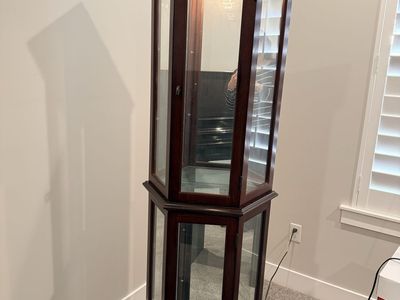 Pulaski Glass Christmas Case with Interior Lightin