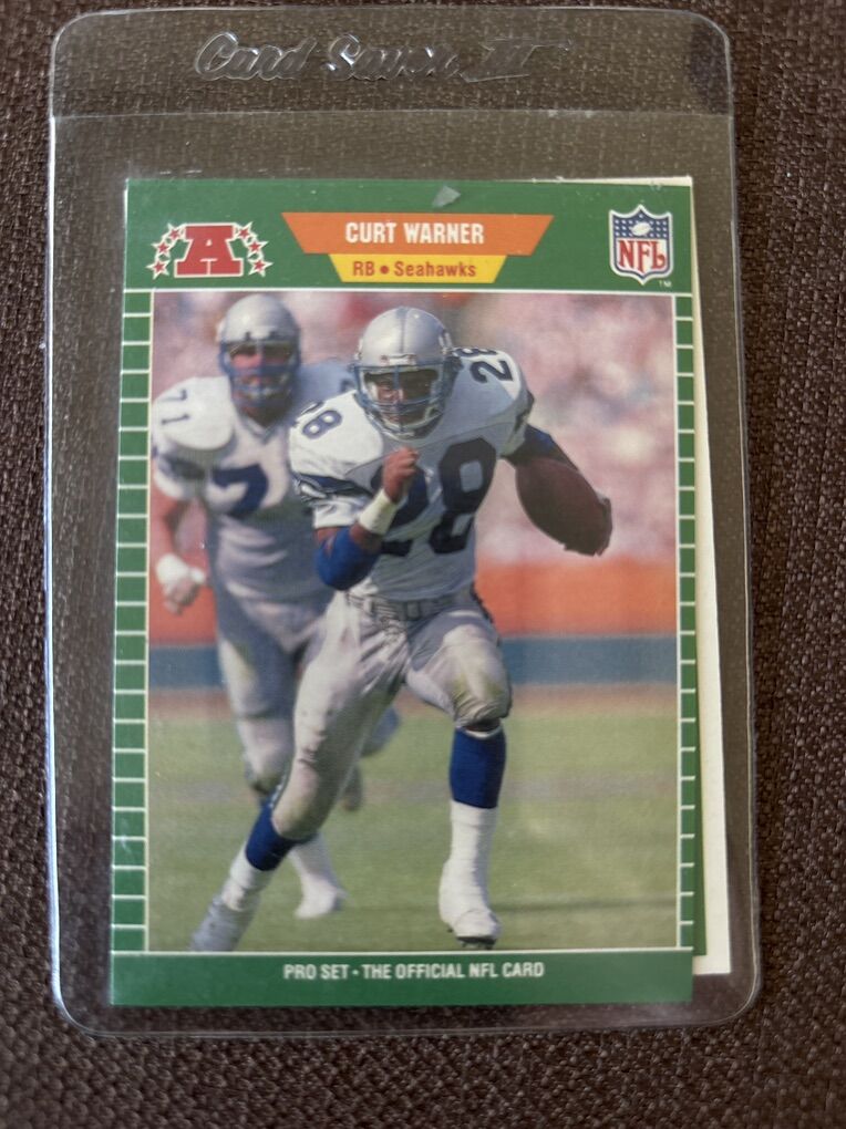 1989 Seahawks, Curr Warner football Card