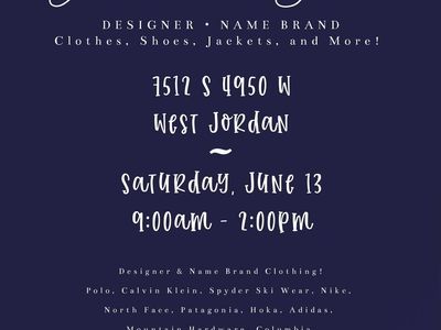 Designer/Name Brand Yard Sale