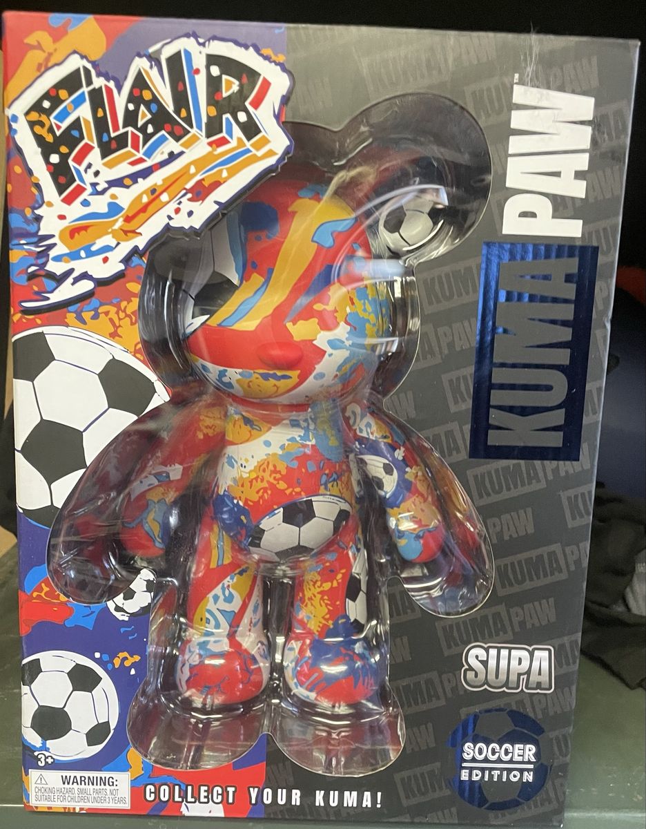 Kuma Paw Supa Flair Soccer Edition Collectible Bear Figure