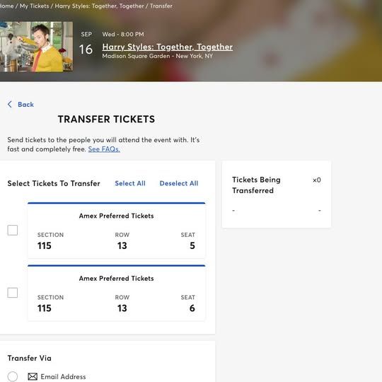 Harry Styles Together Together Tour - Madison Square Garden Tickets - September 16th 2026