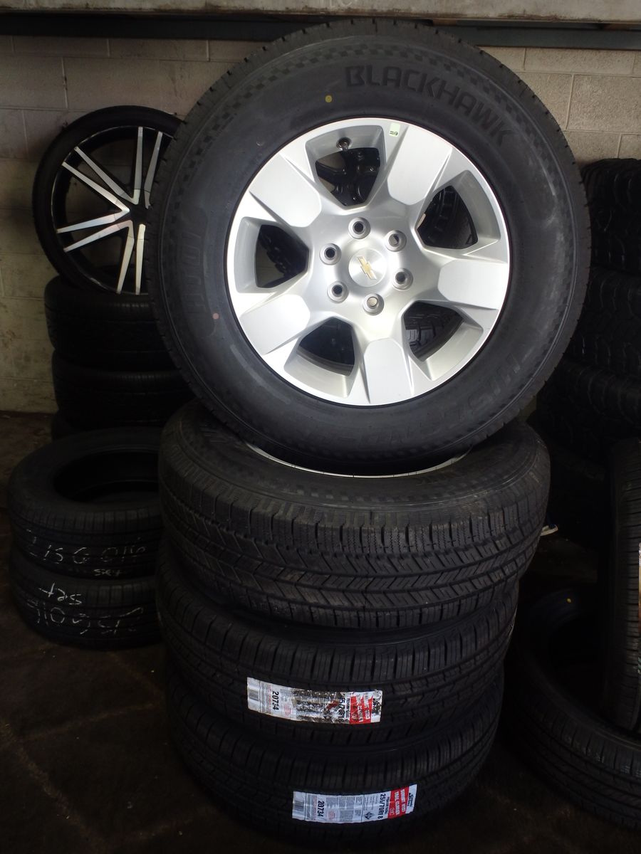 SET OF USED WHEELS NEW TIRES 18" INCH 6X5.5 6X139 AND TIRES 255/70R18