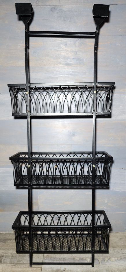 Door Rack with 3 Baskets & Hooks