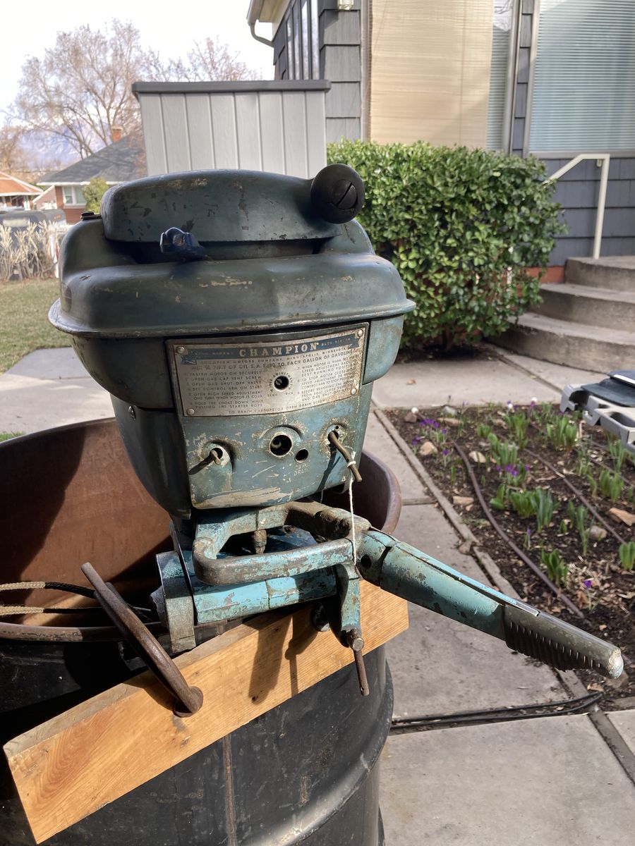 Boat motor champion vintage 1950s