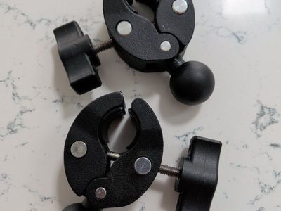 1 inch ball RAM Mounts Style Double Ball Mount Clamps for Phones, Cameras & GPS - Pair