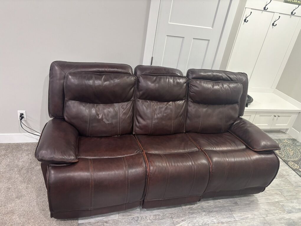 Leather Reclining Couch