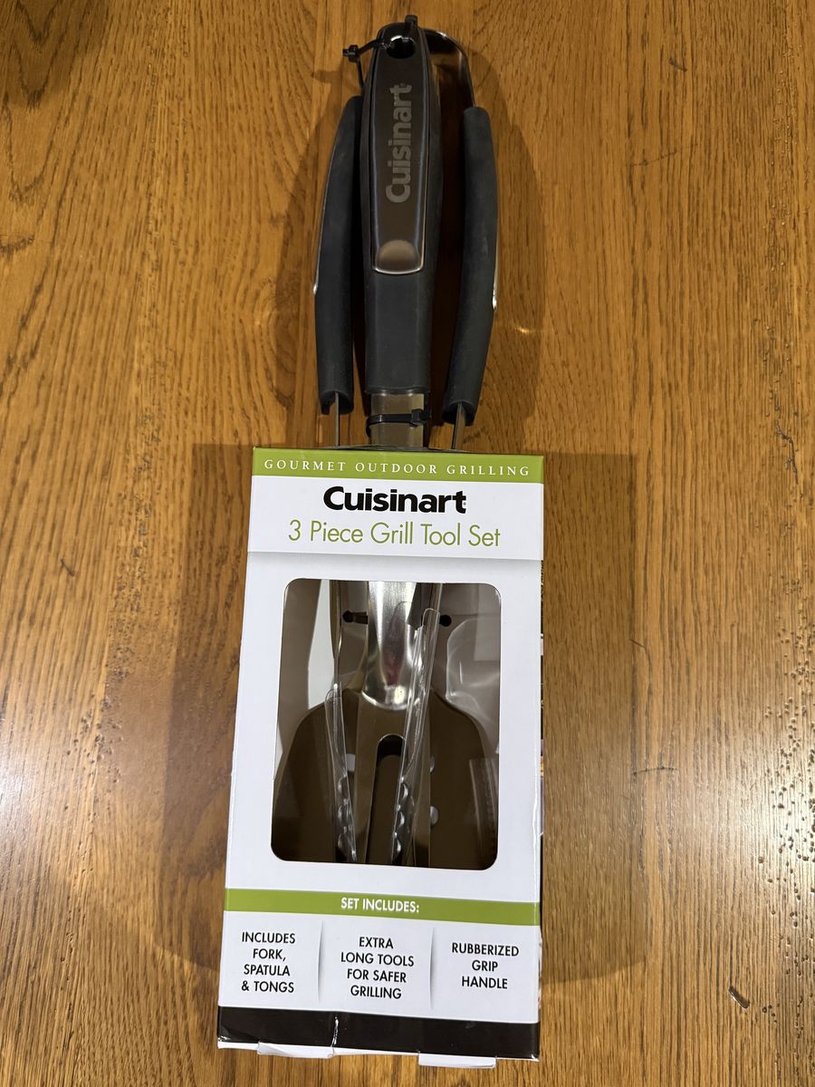 Cuisinart 3 Piece Grill Tool Set & 4 Serving Spoons