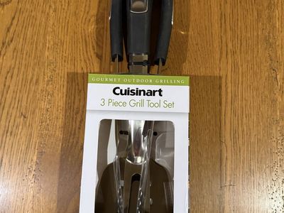 Cuisinart 3 Piece Grill Tool Set & 4 Serving Spoons
