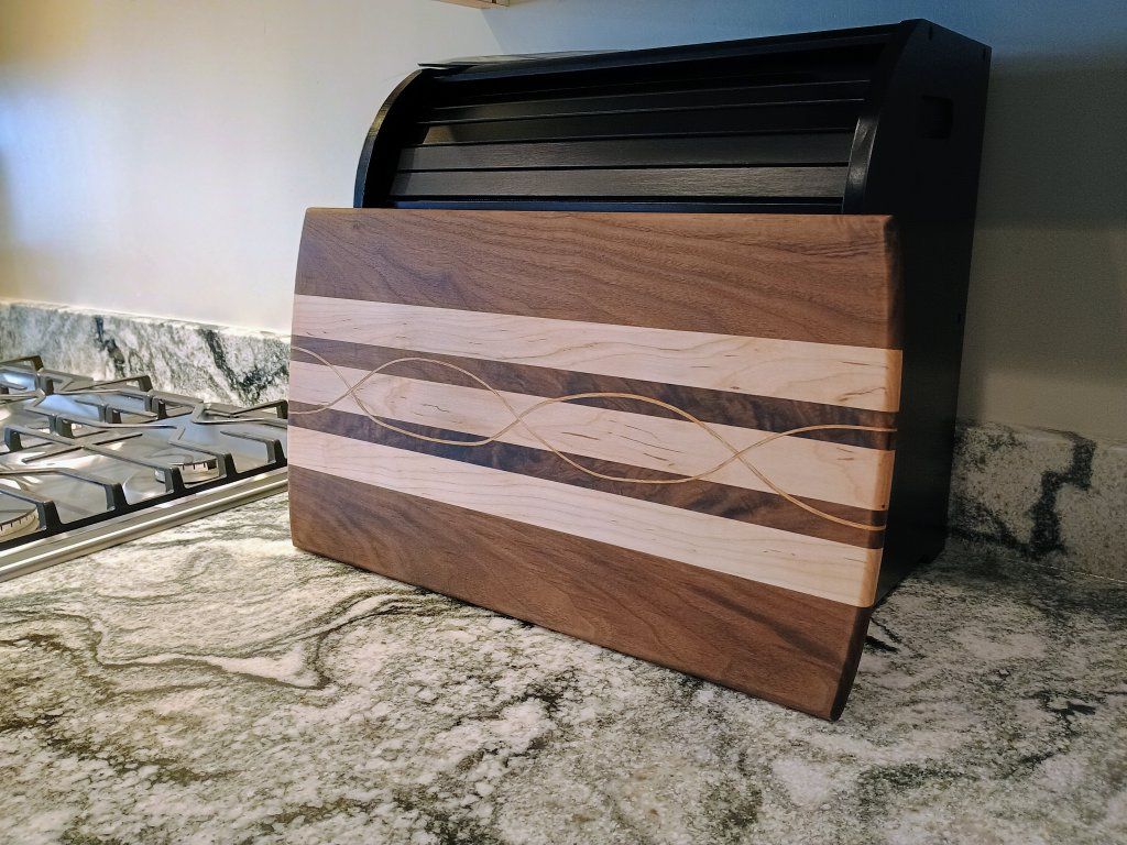 Hand Made Woven Walnut and Maple Cutting Board
