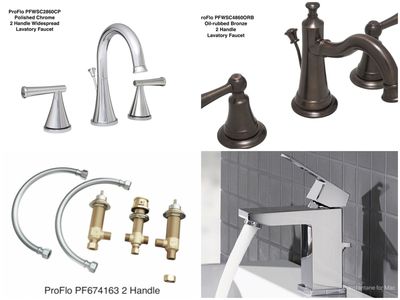 SAVE 90%+! - NEW Bathroom Tub Valves & Lavatory Sink Faucets - Various Brands, Styles and Finishes - Priced Separately