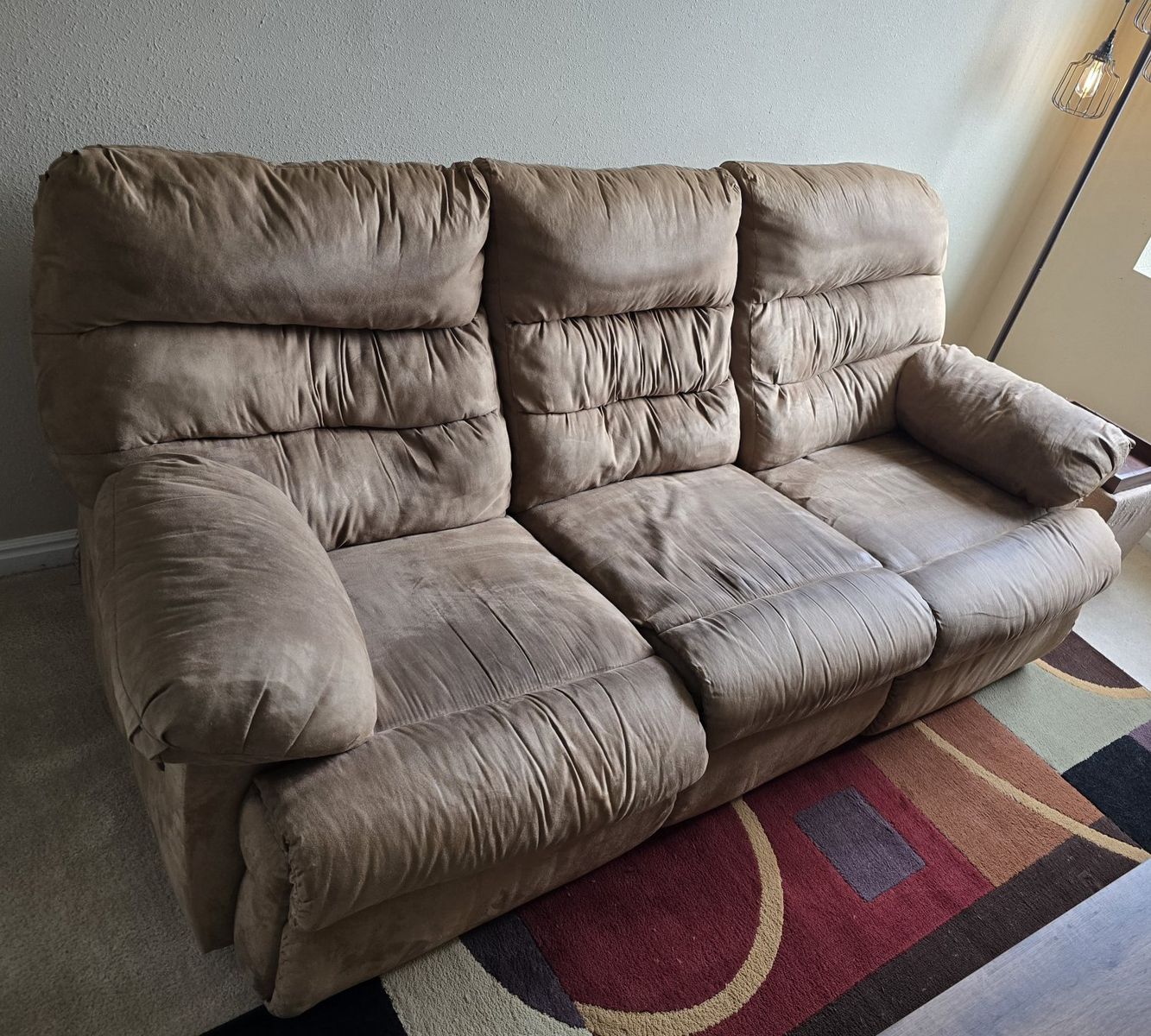 Couch with 2 recliners, bought it new. need gone