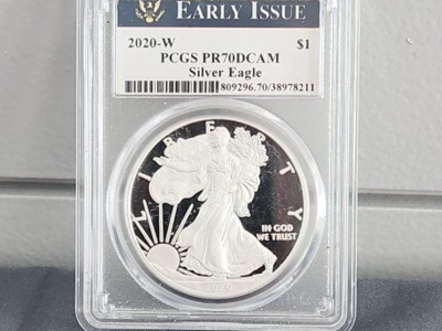 2020 W PCGS PR70DCAM Silver Eagle! EARLY ISSUE! Rare West Point Mint! $160