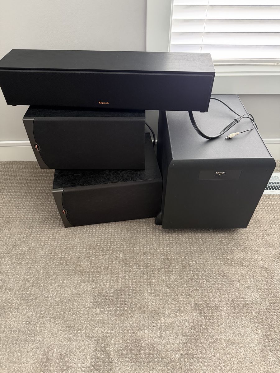 Klipsch Home Theater Speakers + Sub (R-34C, RB-61,