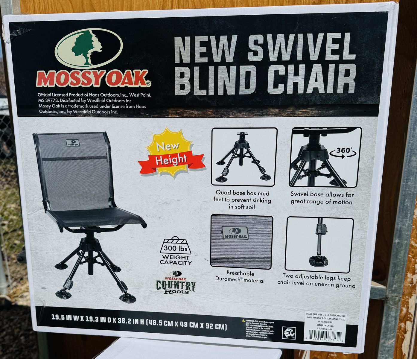 NEW Mossy Oak New Swivel Blind Chair