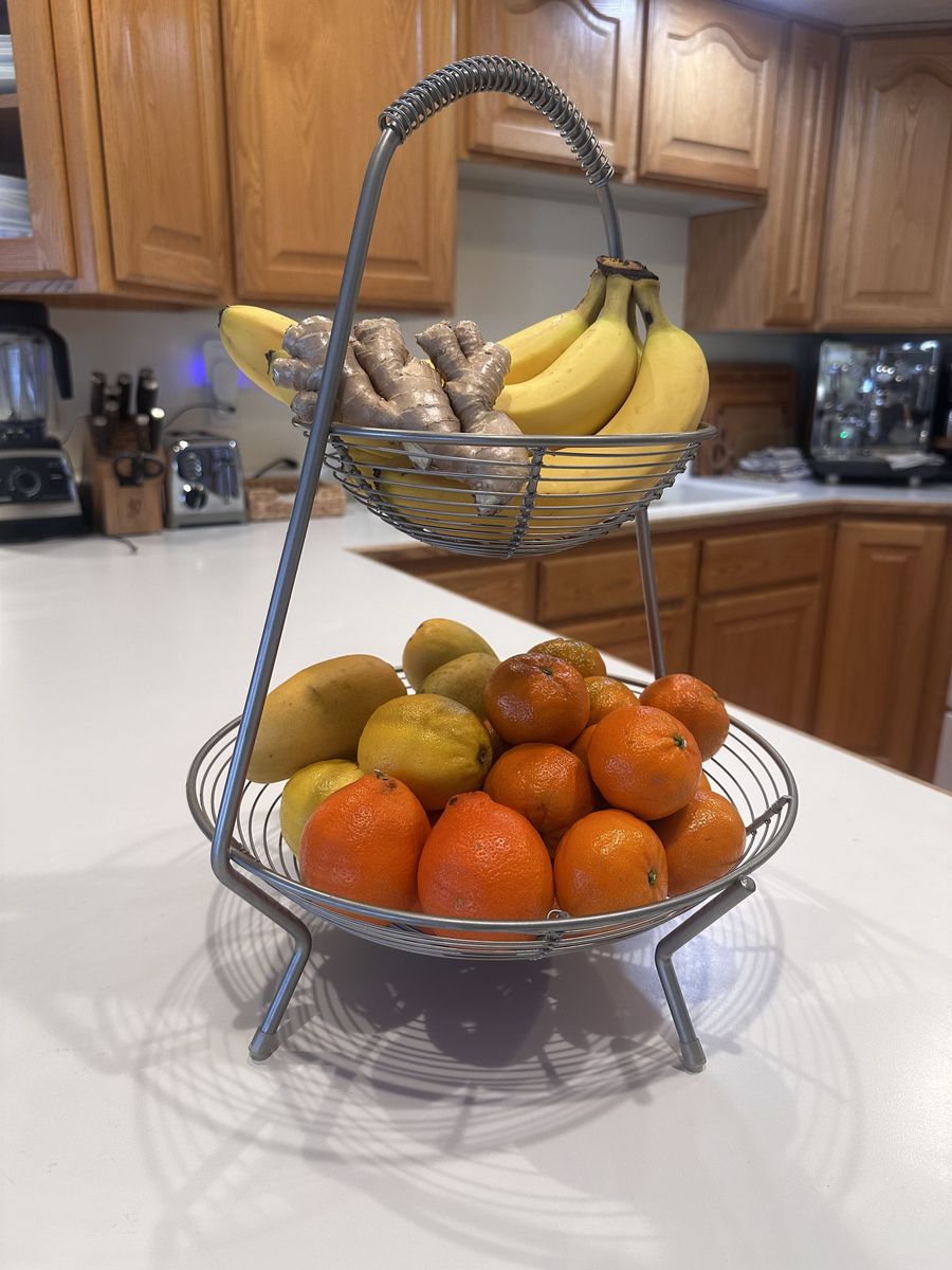 2-Tier Fruit Basket Stand (Crate & Barrel)