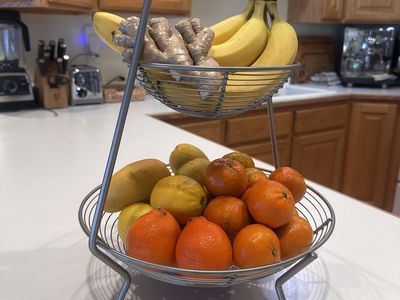 2-Tier Fruit Basket Stand (Crate & Barrel)