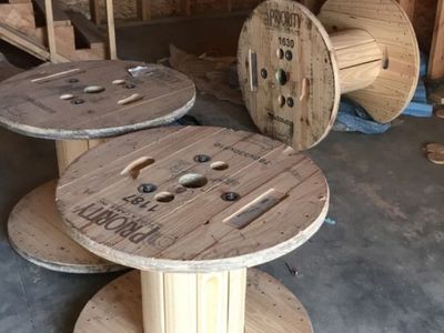 Wire Spool Goat Playground