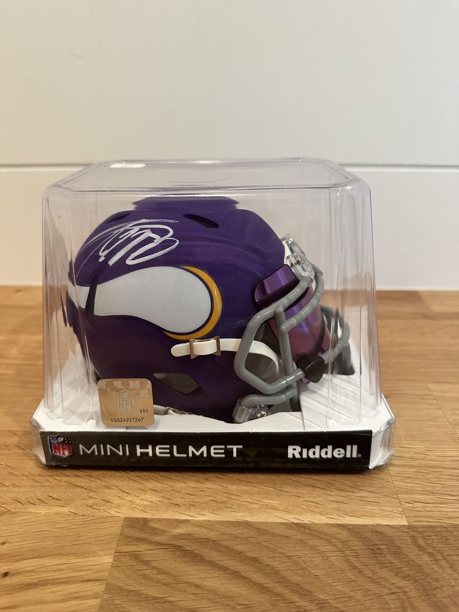 Adrian Peterson Signed Vikings Mini Helmet JSA Authenticated